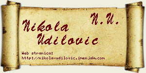 Nikola Udilović vizit kartica